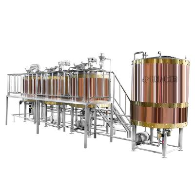 China Restaurants 5bbl 6bbl 7bbl 8bbl 10bbl beer brewing equipment red copper brewery micro craft 304 stainless steel craft beer brewery machine for sale