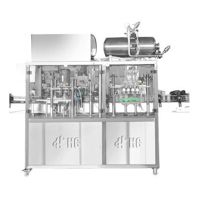 China Full Automatic Beverage 4 Heads Beer Aluminum Can Filling Line Project Beer Can Filling And Sealing Equipment Beer Can Filler for sale