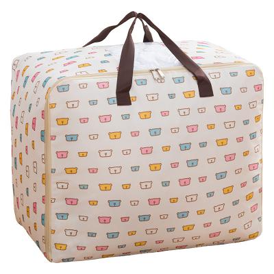 China Good Selling Viable Collect Clothes Quilt Storage Box Cloth Clothing Storage Box Oxford Cloth For Comforter Organizer Bag for sale