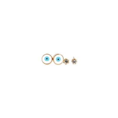 China New Angel Eyes Ear Studs FASHIONABLE Personality dripping single flat devil's eyes ear studs earrings for women girls for sale