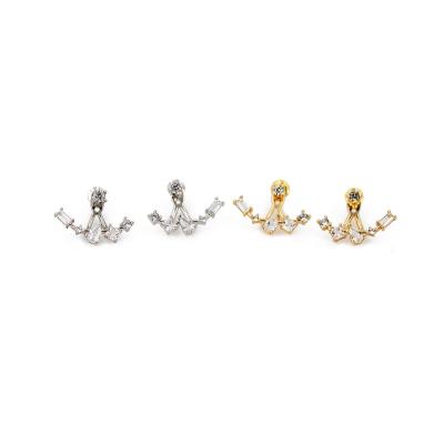 China FASHION Threaded Asymmetrical Diamond Zircon Stud Earrings-Snowflake Set of Earrings Mixed Shapes Crystal Ear Earrings for sale