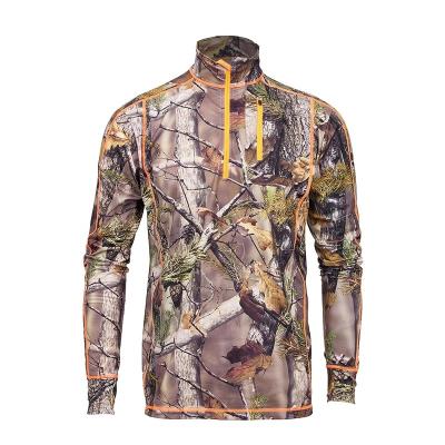 China Camouflage Hunting Sweater Shirt Antibacterial Outdoor Pattern Brown Tree Pattern Hidden Jacket Coat for sale