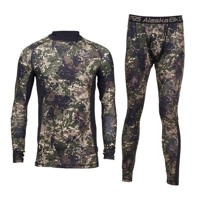 China Camouflage QUICK DRY Thermal Fleece Underwear Men Johns Base Layer Long Warm Ski Set for sale