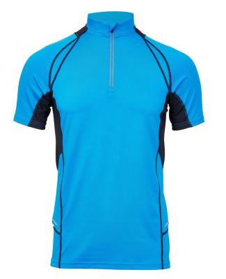 China Active Running Anti-wrinkle Men's Sports Shorts Quick Dry Sheath Shaping 1/4 Zipper Pullover Shirt for sale