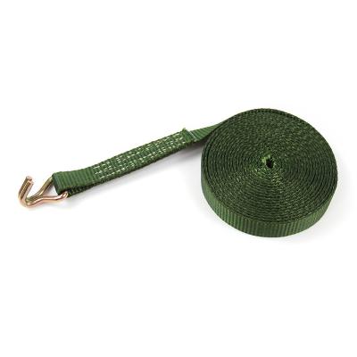 China Doing Cargo Lashing Strap Cheap Price 33mm x 1.2m Dark Green Color Ratchet Tie Down Ratchet Strap for sale