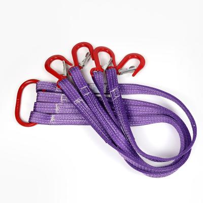 China Custom Goods Multi-leg 4 Legs Round Single-leg Strap Sling Industrial Lifting Manipulation Combination Rigging Combo Strap Sling for sale