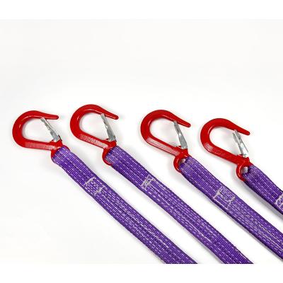 China Lifting Goods 4 Inch Ratchet Strap With Chain End 4 Legs Combo Round Sling for sale