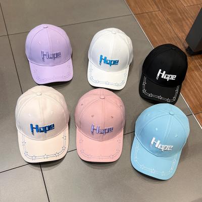 China Korean Embroidered Baseball Cap Autumn Hope Letter Baseball Cap COMMON Spring Cap For Couples for sale