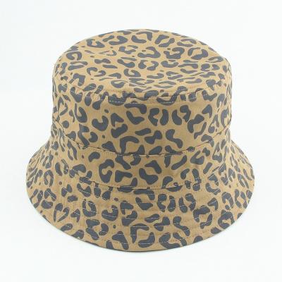 China Fashion To Carry On Leisure Wear Leisure Sunshade Fisherman Bucket Hat Women Hot Outdoor Leopard Print Bucket Hat Hat for sale