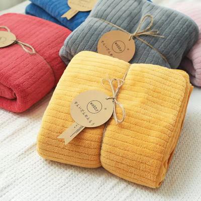 China Promotional QUICK DRY Bath Towels To Increase Thickening Adult Coral Fleece Absorbent Quick-drying Wrap Towel Pit Towel Polyester for sale