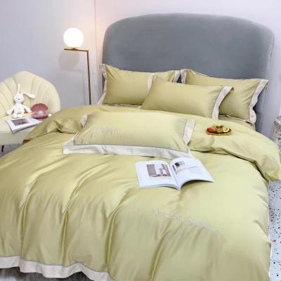 China Wholesale Customized Hotel Five Star Wedding Bedding Set Simple Nondisposable 100%cotton Queen Size Style for sale