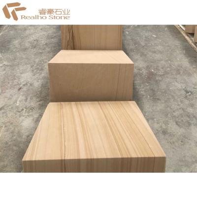 China Honed Cheap Chinese Yellow Wood Vein Sandstone for sale