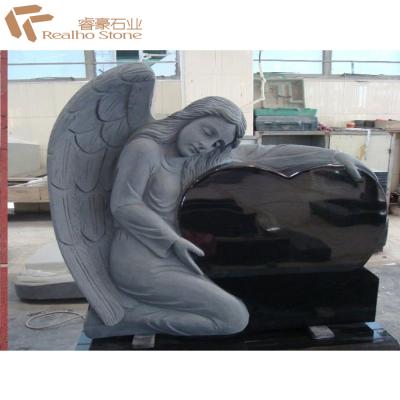 China Kneeling angel Granite Headstone Design for sale