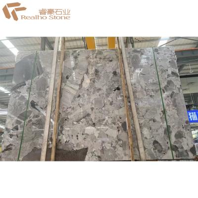 China New natural Panda Grey marble slab polished in stock for sale