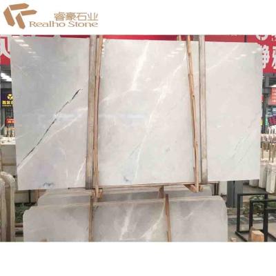 China Polished Bianco Chandra Marble Slabs For Flooring Tiles And Walls for sale