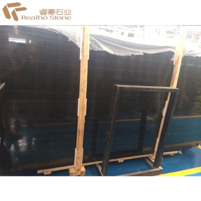 China Polished Black Sandal Wood Marble Slabs For Floor Tiles And Vanity Top for sale