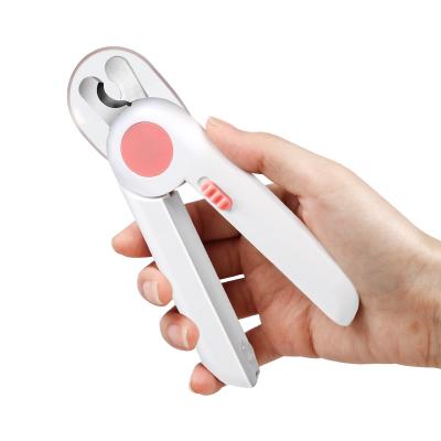 China Professional Stocked Dog Cat LED Lights Cutter Avoid Excessive Cutting Stainless Steel Scissors Pet Nail Clippers for sale