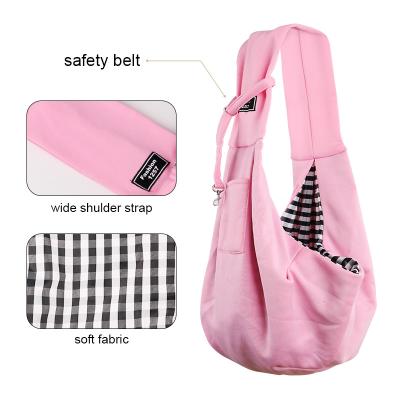 China Sustainable Small Pet Cat Carrier Sling Dog Walking Hands Free Travel Adjustable Carrier Dog Bags for sale