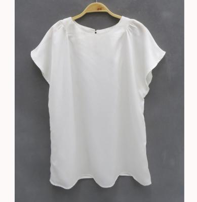 China Ready-Mady In-Stock Items Women Solid Tops Lady Summer Solid Tops Lady Summer Ready-Mady Casual Ladies Overflows Surplus Stock for sale