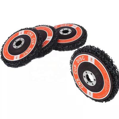 China High Performance Black 100*100mm Abrasive Wheel 3M Strip Disc For Polishing Polish for sale