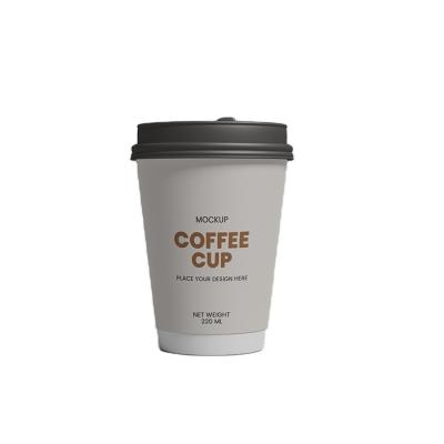 China Recyclable Custom logo printed disposable paper cups with sleeves insulated for coffee tea packaging for sale