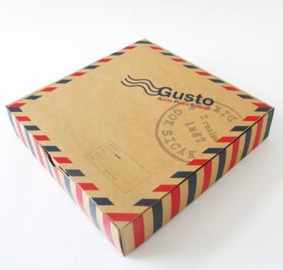 China Recycled Materials Wholesale kraft foldable cardboard paper pizza boxes with logo for packaging for sale