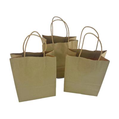 China Recycled Materials carry out bags restaurant fast food grade biodegradable takeaway shopping custom brown kraft paper bag for sale