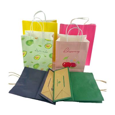 China Recycled Materials Wholesale Custom Packaging Craft  Kraft Paper Shopping Bag  paper bags for food for sale