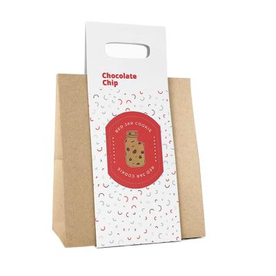 China Recycled Materials Customized logo take away white food bag fashion shopping bag brown kraft paper bags for sale