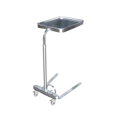 China Traditional cheap adjustable small price stainless steel hospital BT-SMT004 stainless steel table top surgical tray stand with foot pedal for sale