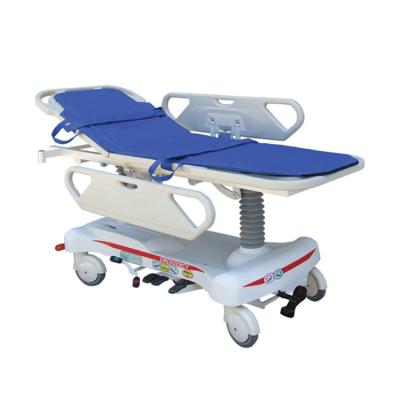 China BT-TR008 Cheap Plastic Hospital Hydraulic Patient Transport Stretcher,Medical Surgical Emergency Transfer Trolley Mattress Mattress Price for sale