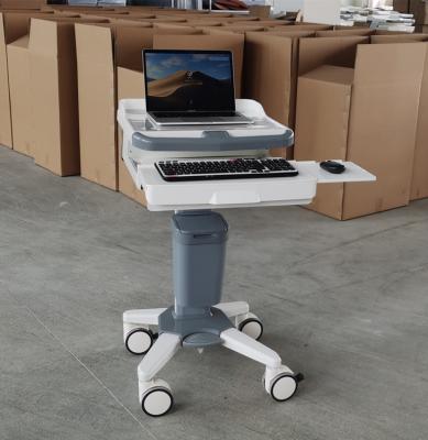 China 208mm(L)*200mm(W) BT-LY01 Laptop Doctor Workstation Trolley ABS Plastic Cart Hospital Plastic Cart for sale