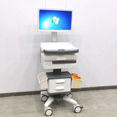 China 208mm(L)*200mm(W) BT-LY32 Doctor Workstation Computer Trolley ABS Plastic Cart Hospital Plastic Cart for sale