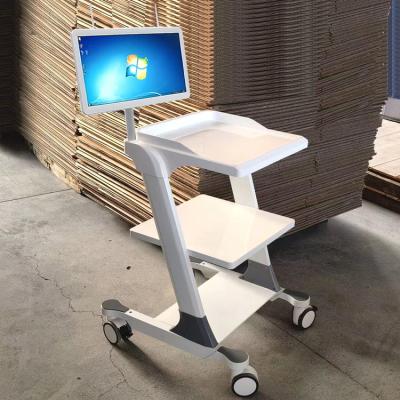 China 208mm(L)*200mm(W) BT-LY28 Doctor Workstation Computer Cart ABS Plastic Trolley Hospital Plastic Medical Trolley for sale