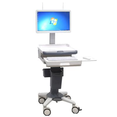 China 208mm(L)*200mm(W) BT-LY26 Doctor Workstation Computer Cart ABS Plastic Trolley Hospital Plastic Medical Trolley for sale