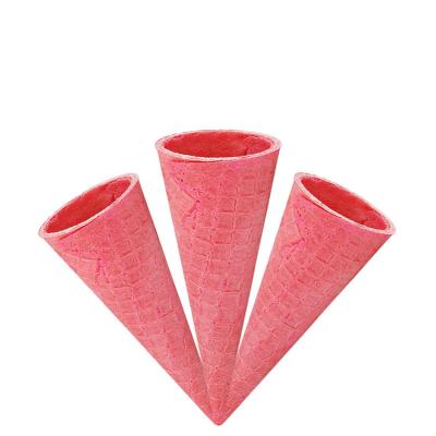 China Normal Hot Sale Factory Direct 3 Color Waffle Cones Crisp Ice Cream Tube for sale