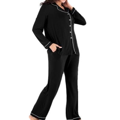 China Comfortable Simple Style Price Promotion Long Sleeve Pants Suit Comfortable Pajamas For Women Set for sale