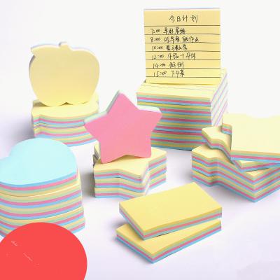 China Office Square Creative Stationery Label Stickers Self Adhesive Color Sticky Notepad 100 Sheets 76*76 for sale