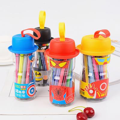 China office & School Pencil Customized Creative Cartoon 12 Color Barrel Colored Pencils School Students Painting Pen Learning Stationery Colored Pencils for sale