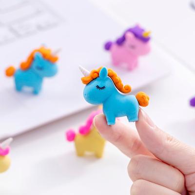 China Office eraser factory wholesale cartoon unicorn creative pencil eraser for sale