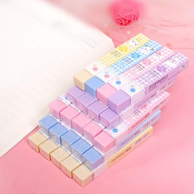 China Wholesale Student Clean School Supplies Eraser Strip Office Eraser Candy Color Candy Color Eraser for sale