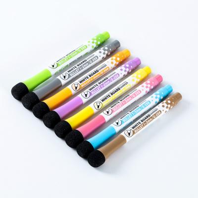 China Brand & DIY Drawing 8 Head Thin Erasable Children's Color Set Business Whiteboard Magnetic Marker Pen With Brush for sale