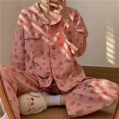 China Women Breathable Cartoon Winter Pajamas Couples Female Spring And Autumn New Home Service Suit for sale