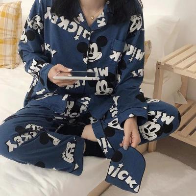 China Ladies Breathable Gorgeous Viscose Long Sleeve Floral Print Nightgowns Pajamas Set For Women for sale