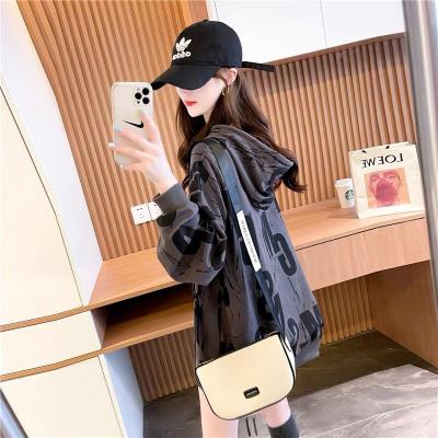 China Loose hooded women's mid length QUICK DRY longgar sweater sweater autumn and winter for sale