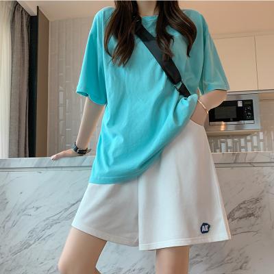 China Breathable Drawstring Waist Cotton Shorts Women Casual Summer Waisted Casual Shorts Women for sale