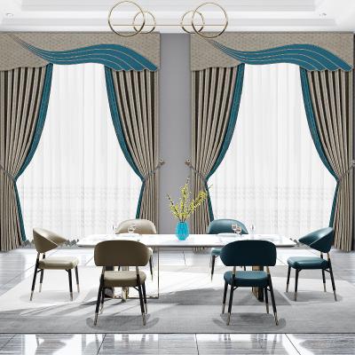 China European And American Style Living Room Fabric Curtains Breathable High End Luxury Hotel for sale