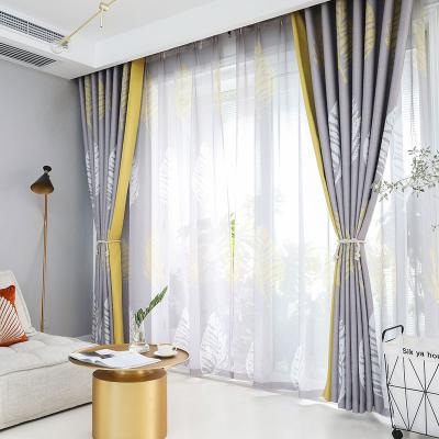 China Wholesale Country Pastoral American Pastoral Printing Curtains Blackout Living Roomcurtain Fabric Be Box Customized Bedroom Curtain Yarn for sale