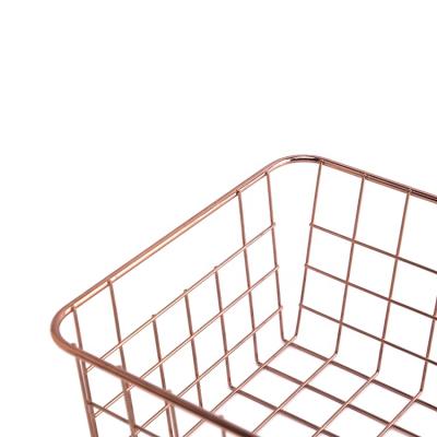 China New Design Sustainable Metal Wire Mesh Stackable Storage Kitchen Fruit Vegetable Basket for sale