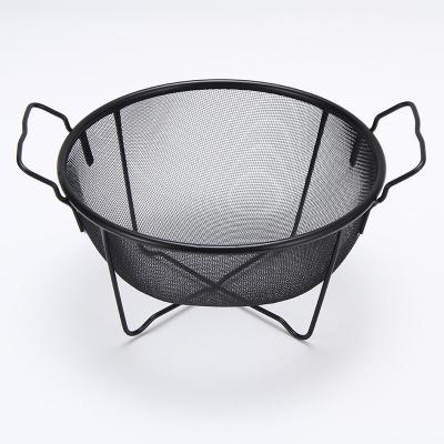 China Food Grade Sustainable Noodles Strain Mesh Wire Kitchen Strainer Stainless Steel Fashion Metal Style for sale